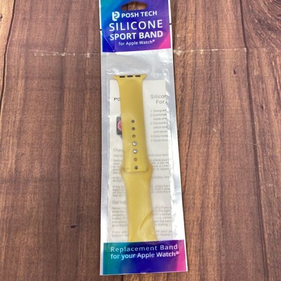 POSH TECH GOLD APPLE WATCH SILICONE BAND AE18 - Picture 1 of 3